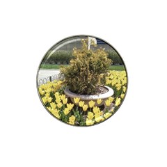 Columbus Commons Yellow Tulips Hat Clip Ball Marker by Riverwoman