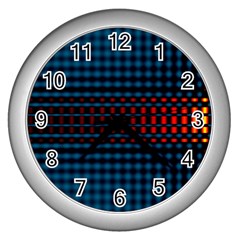 Signal Background Pattern Light Texture Wall Clock (silver)