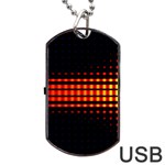 Signal Background Pattern Light Dog Tag USB Flash (Two Sides) Front