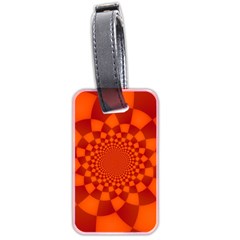 Fractal Artwork Abstract Background Orange Luggage Tag (two Sides)