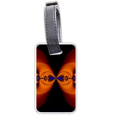 Abstract Artwork Fractal Background Black Orange Luggage Tag (one Side)