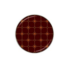 Background Pattern Design Geometric Brown Hat Clip Ball Marker (10 Pack)