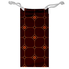 Background Pattern Design Geometric Brown Jewelry Bag