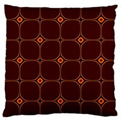 Background Pattern Design Geometric Brown Large Cushion Case (one Side) by Sudhe