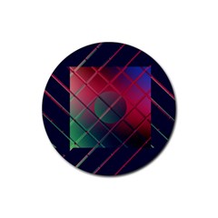 Fractal Artwork Abstract Background Rubber Coaster (round) 