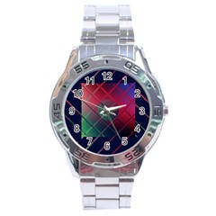 Fractal Artwork Abstract Background Stainless Steel Analogue Watch by Sudhe