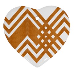 Wood Zigzag Texture Ornament (heart) by Bajindul