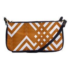 Wood Zigzag Texture Shoulder Clutch Bag by Bajindul