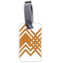 Wood Zigzag Texture Luggage Tag (two Sides) by Bajindul
