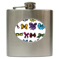 Bows Cartoon Ribbon Hip Flask (6 Oz)