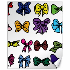 Bows Cartoon Ribbon Canvas 11  X 14  by Bajindul