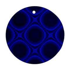 Abstract Background Design Blue Black Ornament (round)