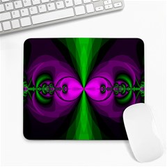 Abstract Artwork Fractal Background Green Purple Large Mousepads by Sudhe