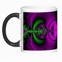 Abstract Artwork Fractal Background Green Purple Morph Mugs