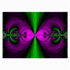 Abstract Artwork Fractal Background Green Purple Large Glasses Cloth