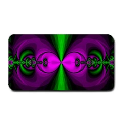 Abstract Artwork Fractal Background Green Purple Medium Bar Mats