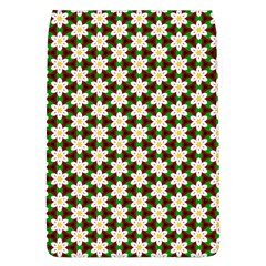 Pattern Flowers White Green Removable Flap Cover (l) by HermanTelo