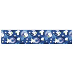 White Flowers Summer Plant Small Flano Scarf