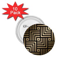 Geometric Pattern   Seamless Luxury Gold Vector 1 75  Buttons (10 Pack)