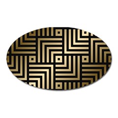 Geometric Pattern   Seamless Luxury Gold Vector Oval Magnet