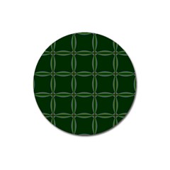 Background Pattern Design Geometric Green Magnet 3  (round)