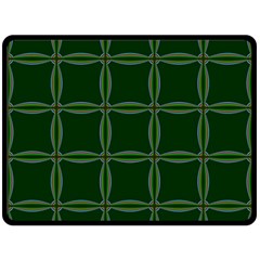 Background Pattern Design Geometric Green Fleece Blanket (large)  by Sudhe