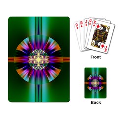 Abstract Art Fractal Creative Green Playing Cards Single Design (rectangle)