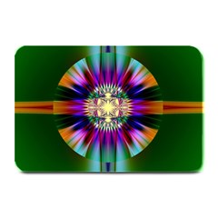 Abstract Art Fractal Creative Green Plate Mats