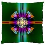 Abstract Art Fractal Creative Green Large Cushion Case (One Side) Front