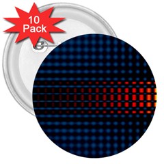 Signal Background Pattern Light Texture 3  Buttons (10 Pack) 