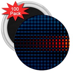 Signal Background Pattern Light Texture 3  Magnets (100 Pack)