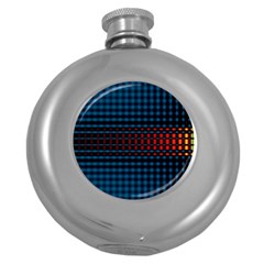 Signal Background Pattern Light Texture Round Hip Flask (5 Oz)