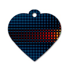 Signal Background Pattern Light Texture Dog Tag Heart (one Side)