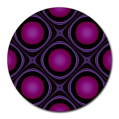 Abstract Background Design Purple Round Mousepads