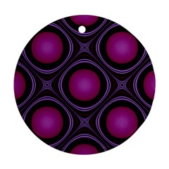 Abstract Background Design Purple Ornament (round)