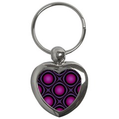 Abstract Background Design Purple Key Chain (heart)