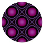 Abstract Background Design Purple Magnet 5  (Round) Front