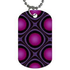 Abstract Background Design Purple Dog Tag (two Sides)