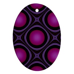 Abstract Background Design Purple Oval Ornament (two Sides)