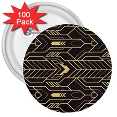 Abstract Art Deco Seamless Pattern Vector 3  Buttons (100 Pack) 