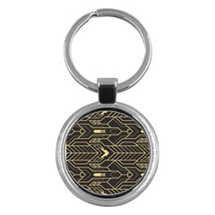 Abstract Art Deco Seamless Pattern Vector Key Chain (round)