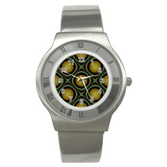 Abstract Background Design Stainless Steel Watch