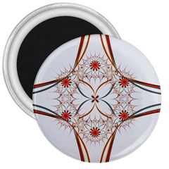 Artwork Fractal Allegory Art Floral 3  Magnets