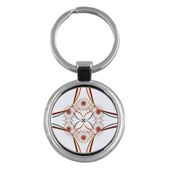 Artwork Fractal Allegory Art Floral Key Chain (round)