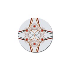 Artwork Fractal Allegory Art Floral Golf Ball Marker (4 Pack)