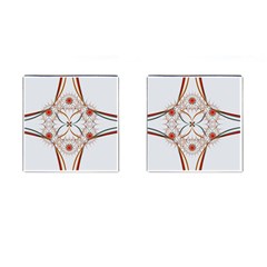 Artwork Fractal Allegory Art Floral Cufflinks (square) by Sudhe