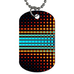 Signal Background Pattern Light Dog Tag (one Side)