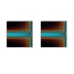 Signal Background Pattern Light Cufflinks (square)