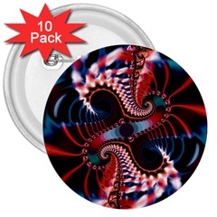 Abstract Fractal Artwork Colorful Art 3  Buttons (10 Pack) 