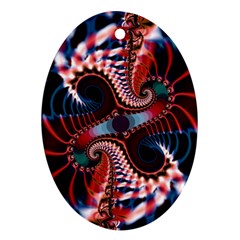 Abstract Fractal Artwork Colorful Art Oval Ornament (two Sides)